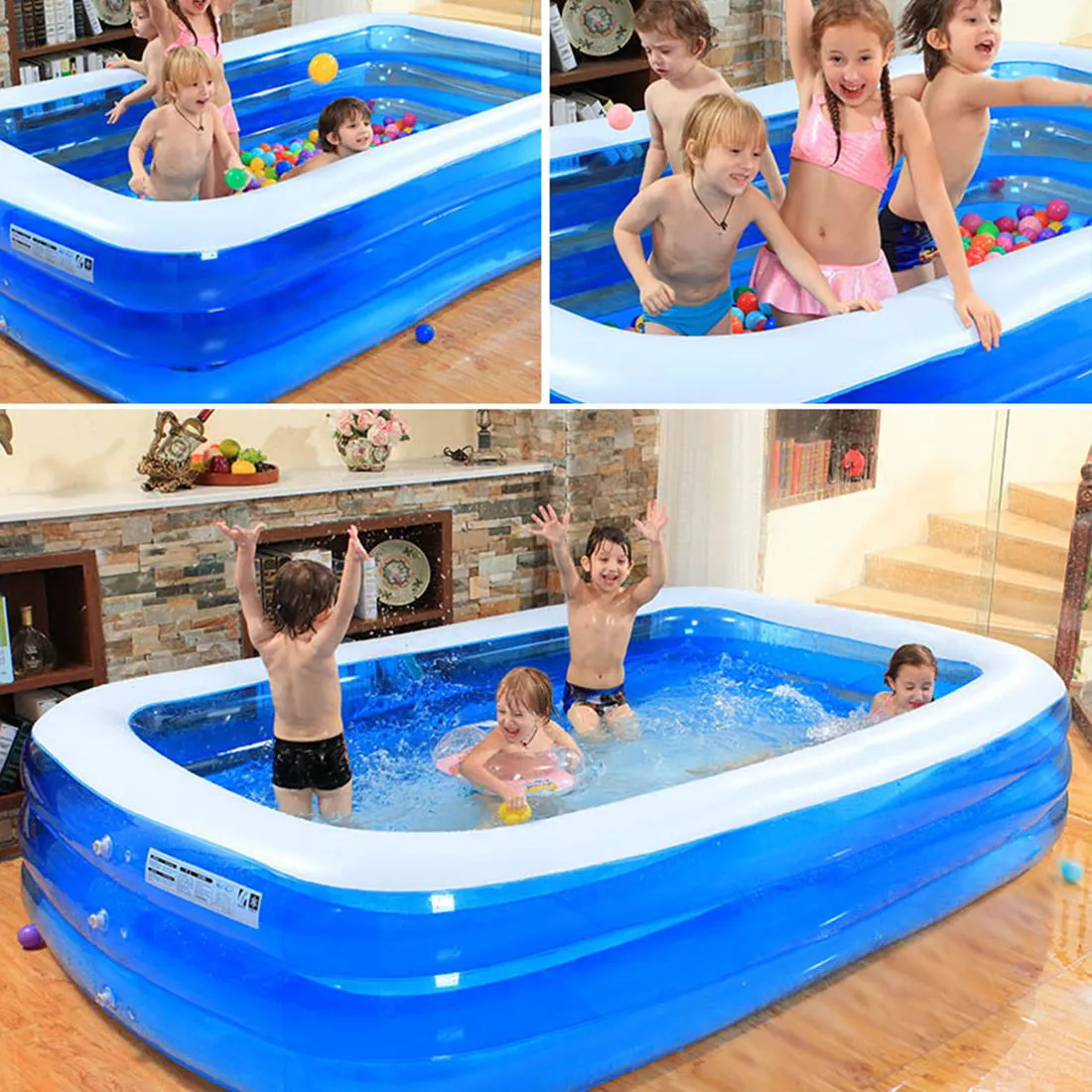 

Kids swimming pool Inflatable High Quality children adult home paddling pool thickened wear-resistant marine ball inflatable swi