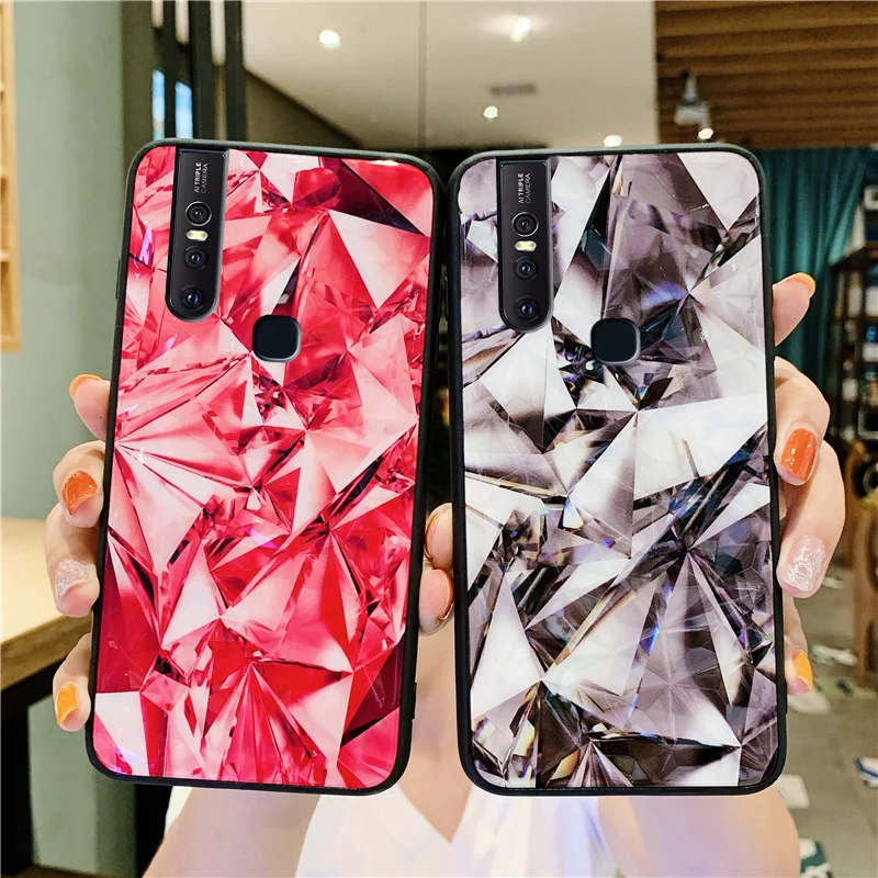3D цветной ослепительный бриллиант узор мягкий чехол КРЫШКА ДЛЯ vivo V15 Pro Чехол для |