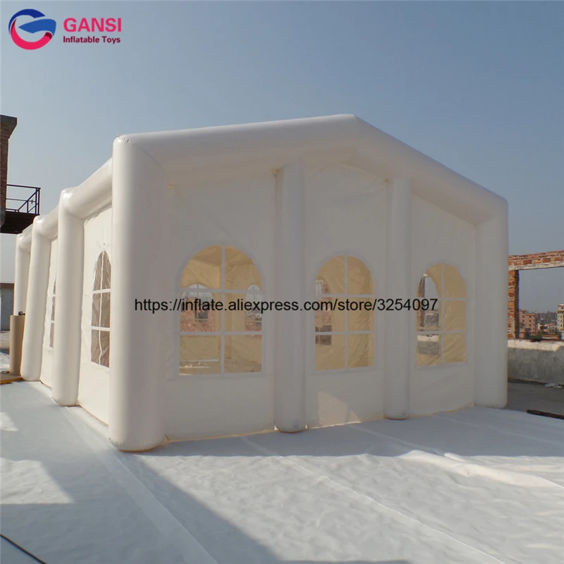 Durable Outdoor Wedding House inflatable Tent for event, Good Price white inflatable dome tent for Projection winter used outdoor geodesic dome glamping tent snow resistant camping house tent