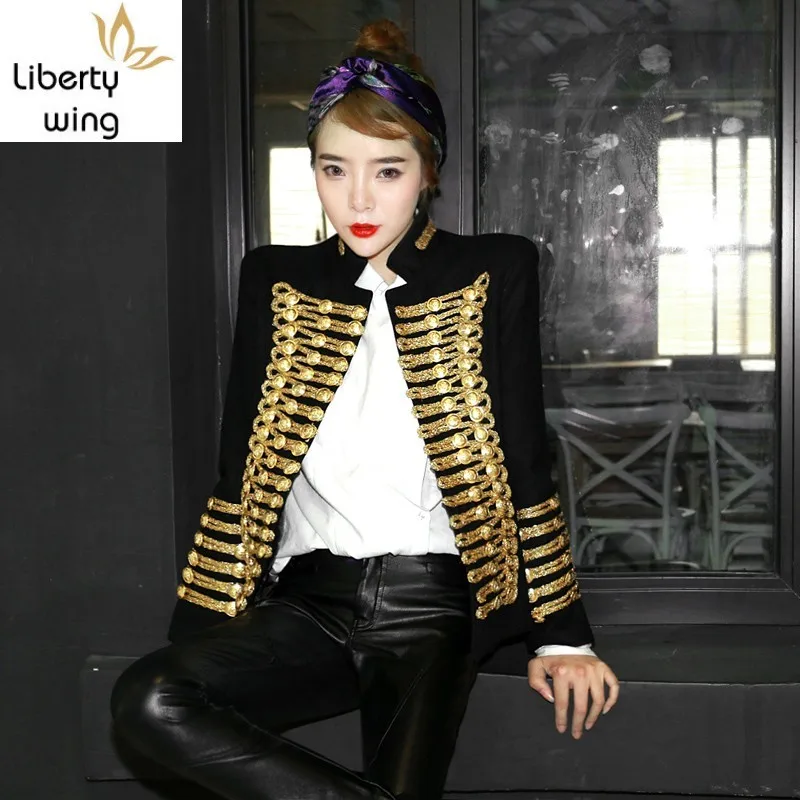 

Vintage Court Style Womens Jacket Luxury Autumn Winter Slim Fit Long Sleeve Coat Female Double Breasted Short Outerwear S-XL