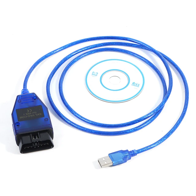 VAG-COM 409 Com Vag 409.1 Kkl USB Diagnostic Cable Scanner Inte Blue  Onesize 4a63, Blue, Onesize