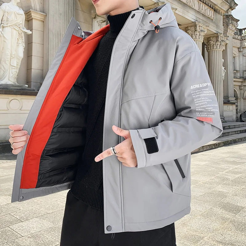 Low Price TFETTERS 2019 Winter Jacket Men Warm Coat Male Windproof Hooded Jackets Outwear Casual Overcoat Warm Men Pack Jacket