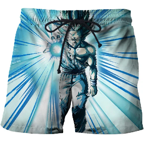 Мужские шорты, Забавный купальник, мужские шорты, Повседневные Дышащие шорты с 3D принтом, быстросохнущие летние пляжные аниме Гоку, драконий жемчуг - Цвет: STK-298