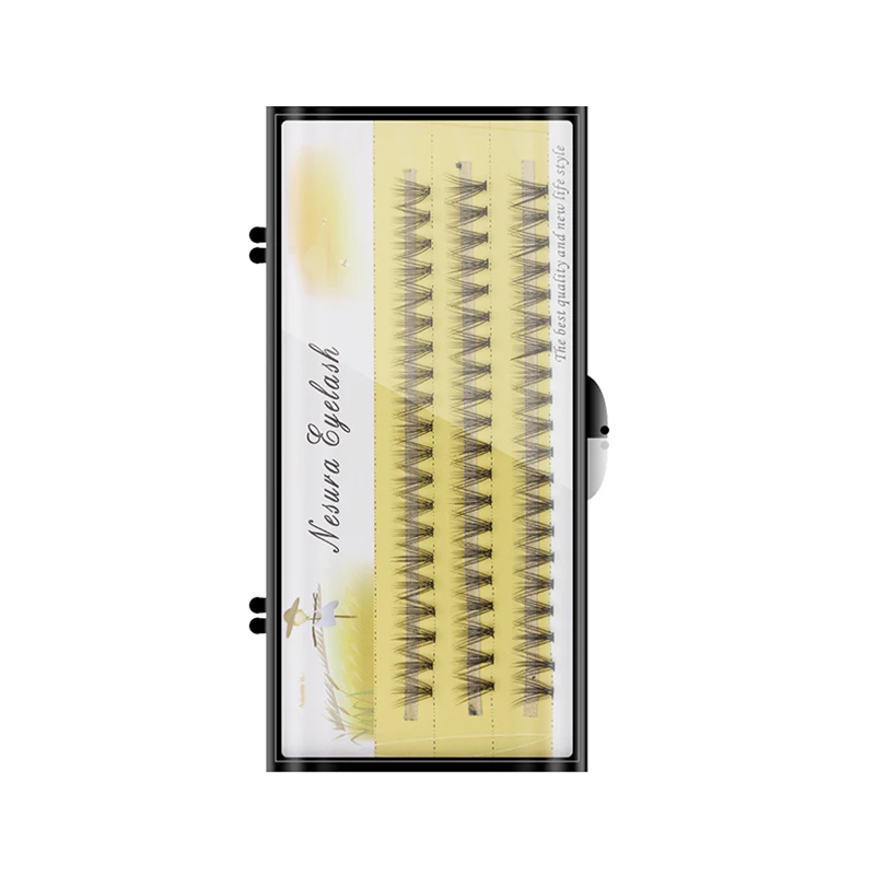 60 PCS false eyelashes 0 1 thickness C curl handmade natural eyelashes eyelash extension 8 15mm 2