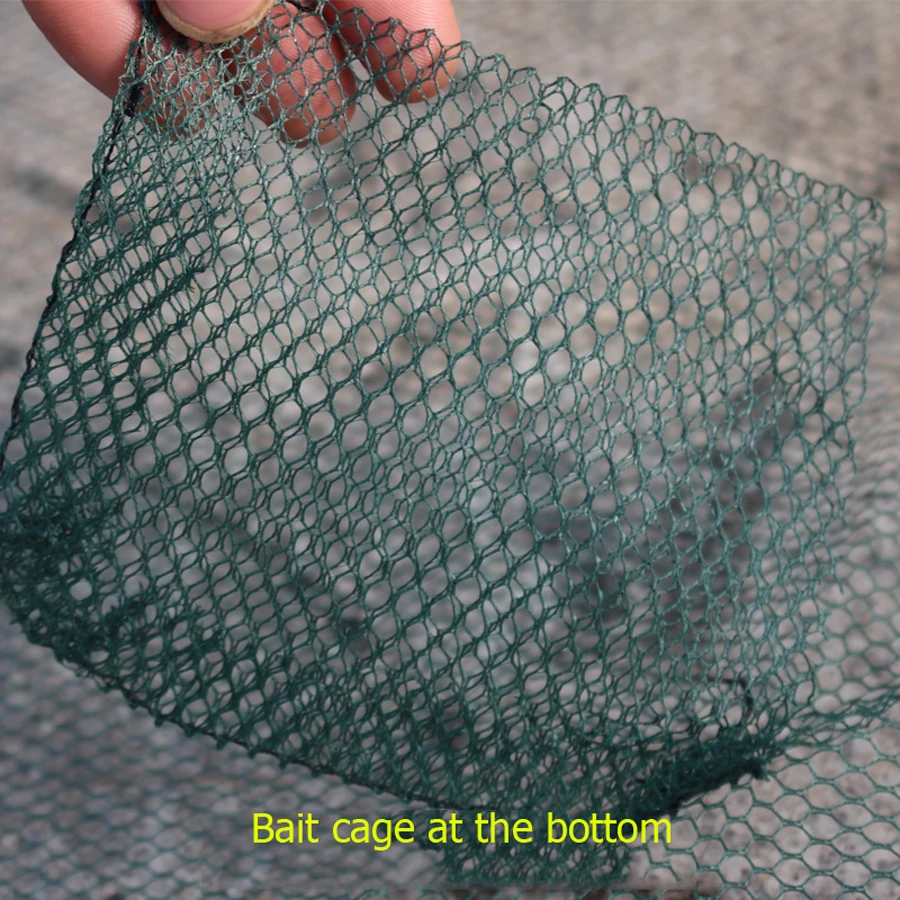 Fishing Net 60cm 80cm Portable Fishing Net Foldable Folding Mesh Nylon Fishing Net Landing Baits Trap Cast Dip Crab Shrimp Nets Catch Fish