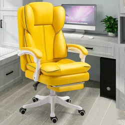 Chaise de jeu ergonomique à dossier pivotant, confortable et relevable, pour chambre à coucher, salon, Internet, café, salle de conférence, bureau 