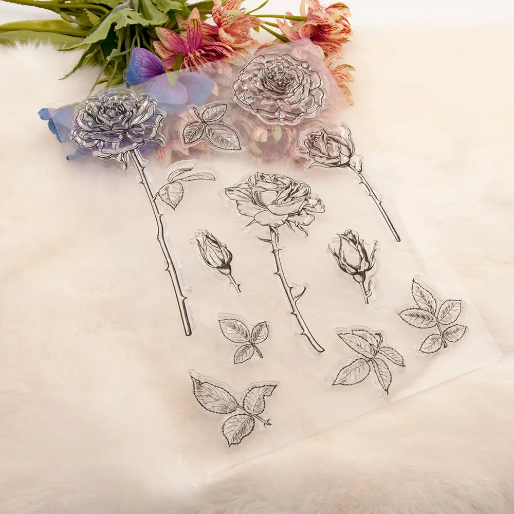 Petals and leaves Clear Stamps Seal for DIY Scrapbooking Card Making Photo Album Decoration Crafts Rubber Stamp clear stamps,clear rubber stamps