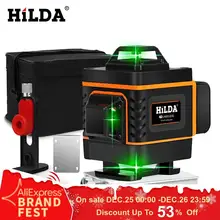 HILDA 3D лазерный уровень самонивелирующийся 360 горизонтальный и вертикальный крест супер мощный зеленый лазерный уровень