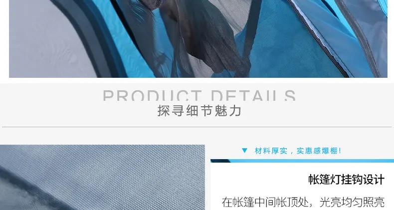 Huilingyang открытый стиль 3-4 Человек двухслойный двухдверный турель автоматическая палатка водостойкий дышащий Семейный Кемпинг S