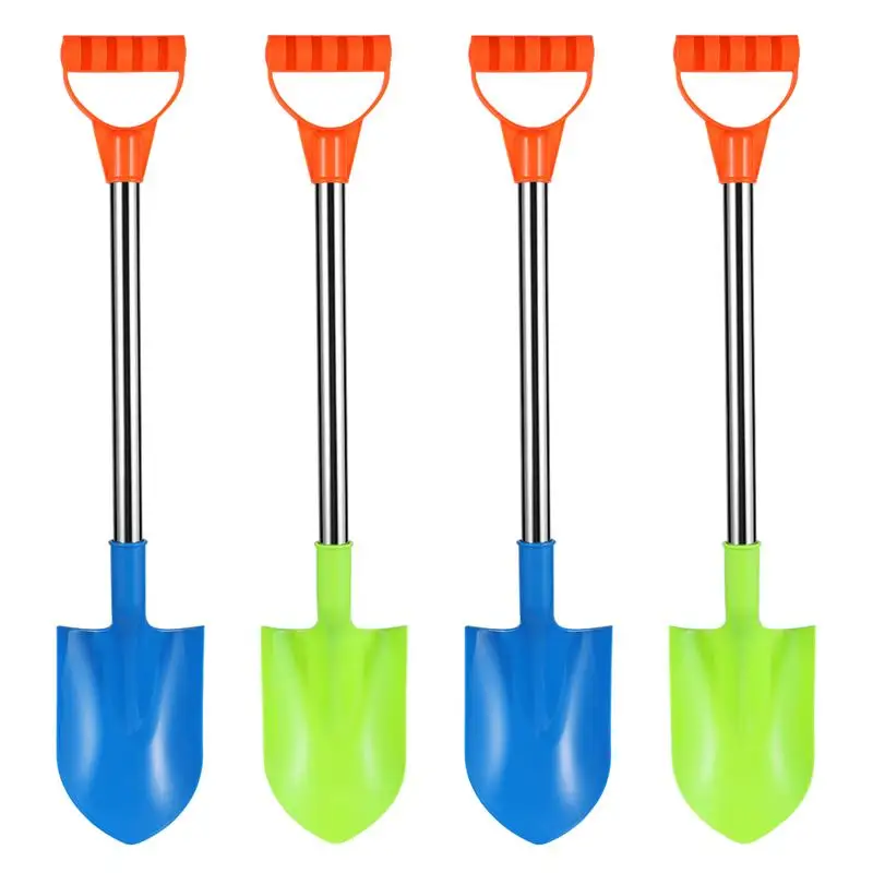 4pcs Mini Sand Shovels Beach Toys Sand Dredging Plastic Spade Outdoor Beach Toys For Children Kids B