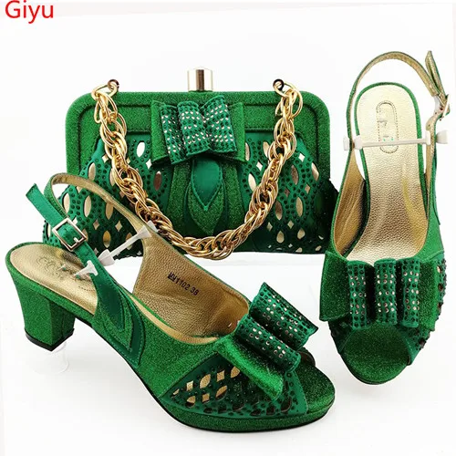 Doershow итальянская обувь и сумочки в тон, комплект из туфель и сумочки в тон, украшенные Стразы в нигерийском стиле женская свадебная обувь в комплекте! HGO1-22