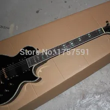 Заводская Горячая Высококачественная EC 1000 Роскошная электрогитара EC-1000 24 лада черная электрическая гитара сделано в Корее
