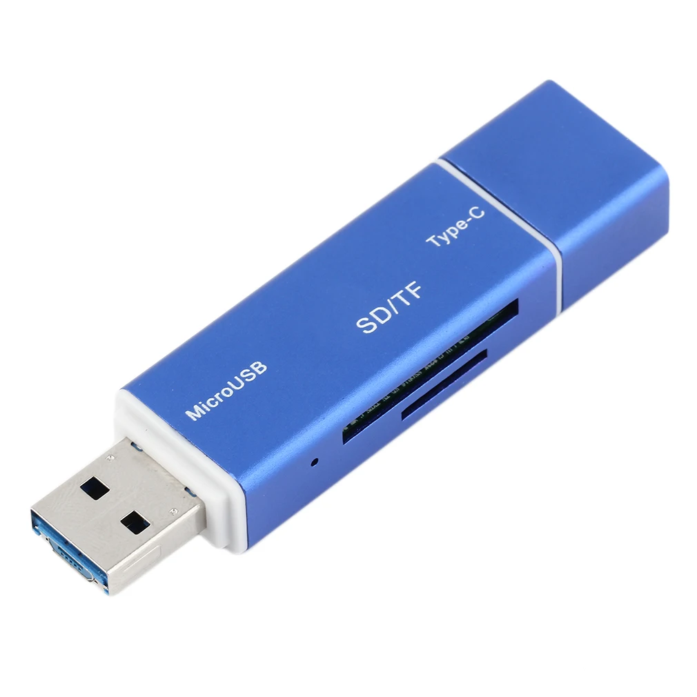 Супер высокая скорость OTG адаптер для мобильного телефона type-C кард-ридер USB-A Micro кард-ридер для ноутбука PC черный/синий Прямая поставка