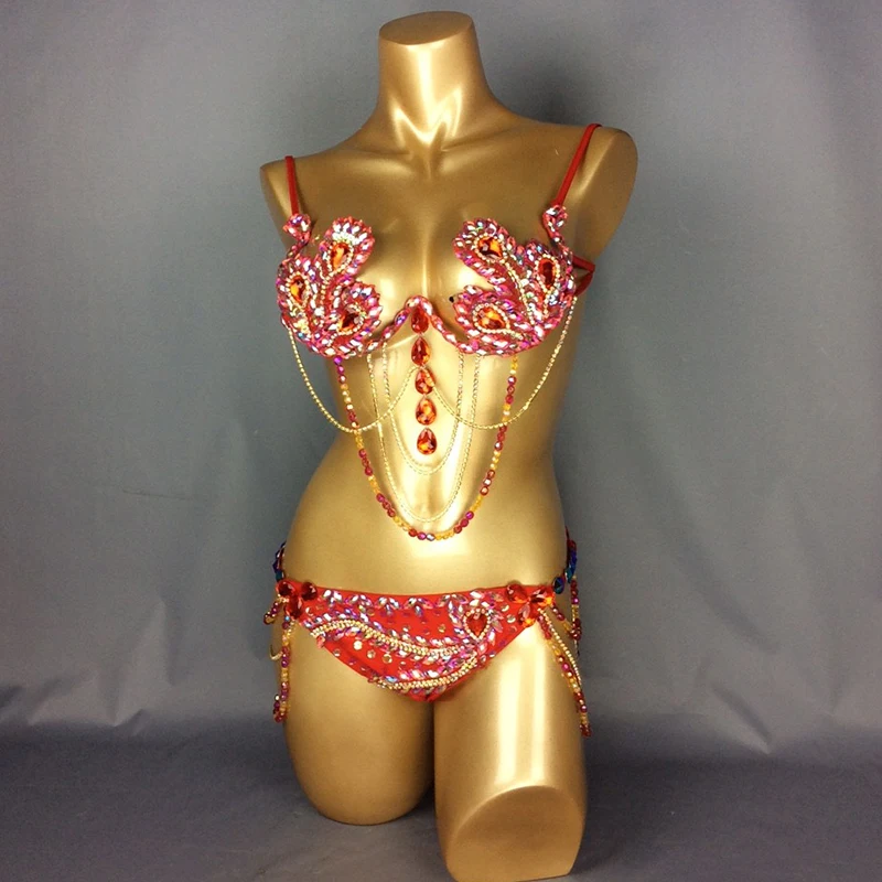 

Samba Carnival Wire bra and panty Rainbow Stone set CB010-1