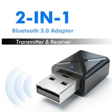 Bluetooth 5,0 приемник 2 в 1 Автомобильный Bluetooth адаптер ТВ динамик Мини 3,5 мм AUX стерео беспроводной адаптер для автомобиля Mp3 ПК ТВ плеер