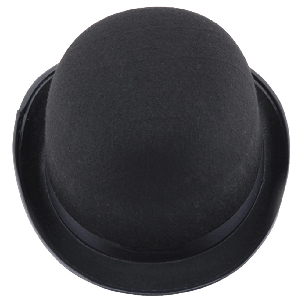 Hat Women Winter Felt Hats Men Fashion Black Top Halloween Round Caps Bowler Hats Magician Magic Jazz 918