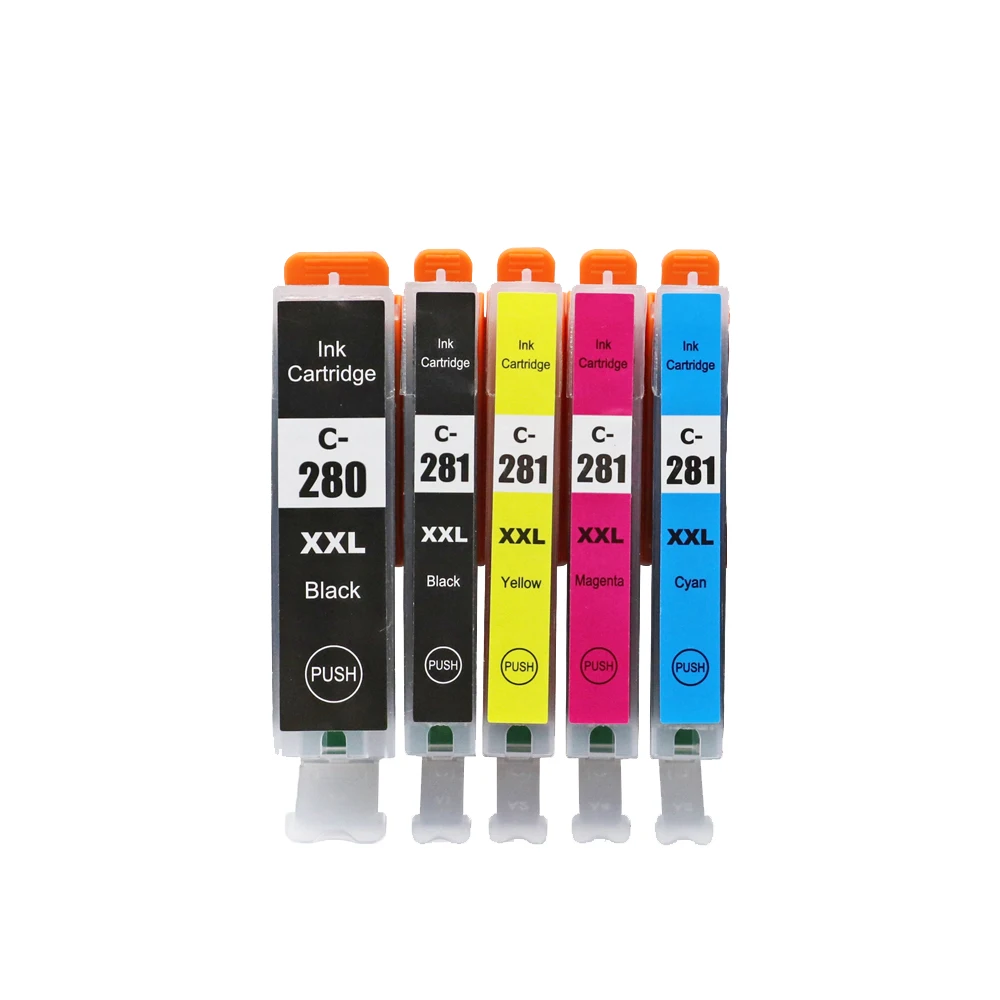Совместимый картридж с чернилами PGI 280XXL CLI 281XXL Замена для Canon PIXMA TR7520 TR8520 TS6120 TS8120 TS9120 TS6220 TS8220
