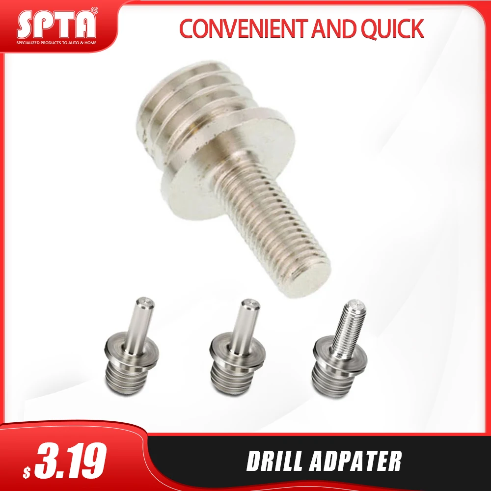 SPTA 1Pc Drill Aapter Thread For Polishing spindle nut Loop Backer Plate Backing Pad