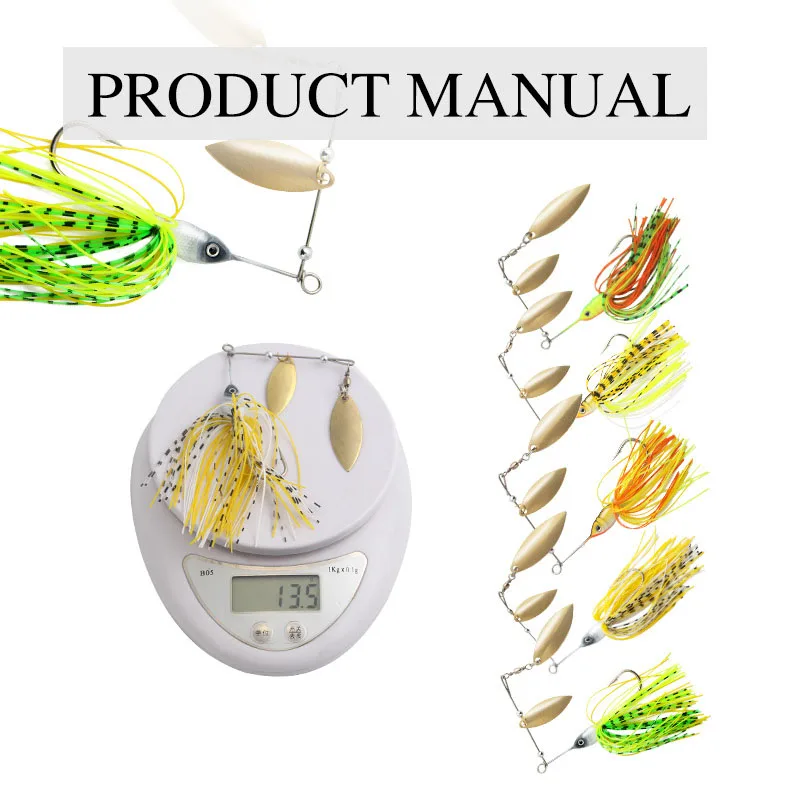 WESTBASS 1PX Spinnerbait 13.5g Spoon Spinner Wobbler Sinking Bass Fishing Lure Metal Jigging Swimbait Swivel Trolling Isca Pesca 6