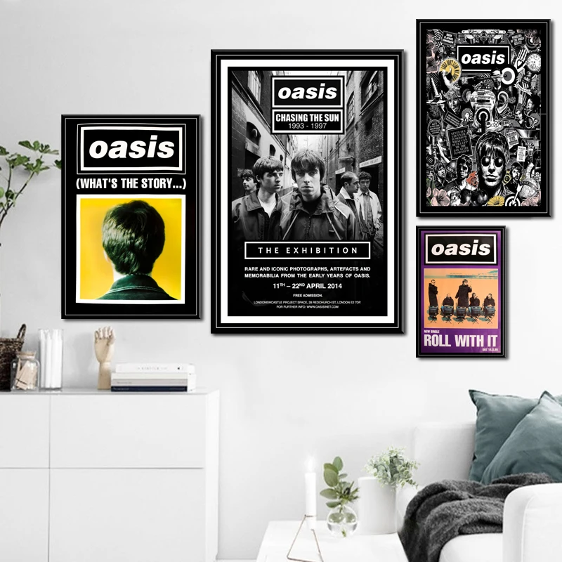 Canvas Picture Print Liam Gallagher Oasis Iconic Music Group Wall Art Poster