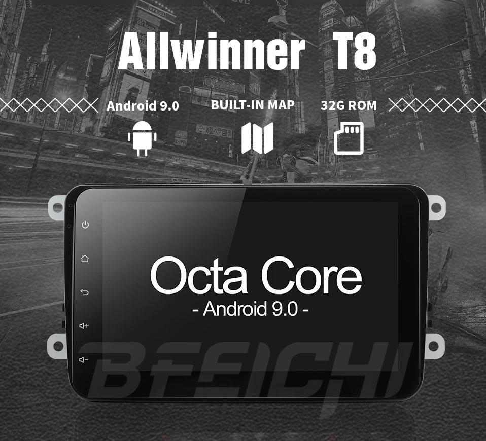 Excellent EU/RU Warehouse 2G android 9.0 car dvd player for VW polo golf passat tiguan skoda yeti superb rapid for skoda gps navi 1