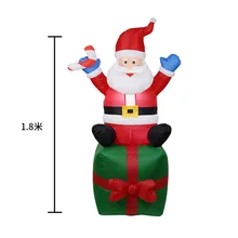 180 см светодиодный Гигантский Надувной Рождественский Санта-Клаус, надувные игрушки с насосом, вечерние игрушки для рождества, Хэллоуина