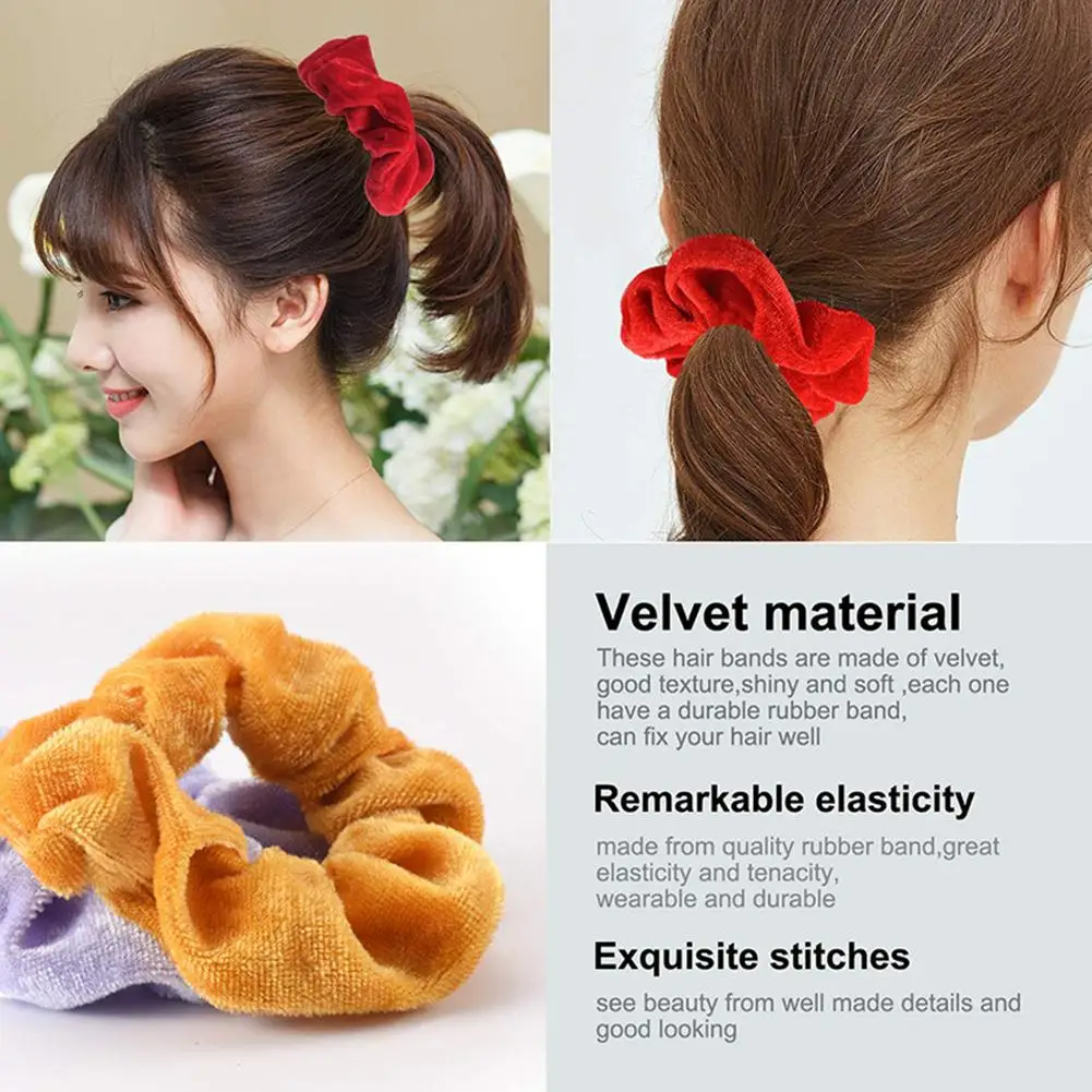 50pcs Multi-colors Ladies Elastic Hair Rubber Bands Accessories Gum For Women Tie Hair Ring Rope Ponytail Holder Headdress