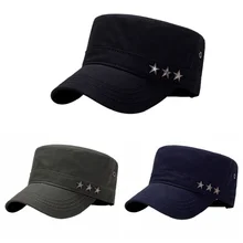 Classic Vintage Flat Top Mens Caps And Hat Adjustable Fitted Outdoor Cap Men Summer Sport Running Hats