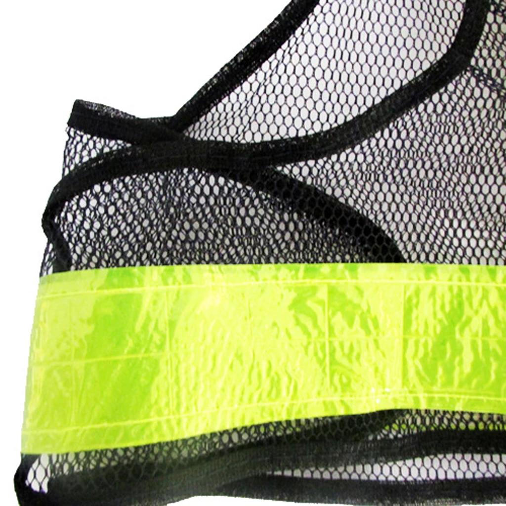 Adjustable Safety High Visibility Safety Vest, High Visibility Safety Vest With Reflective Strips -Black