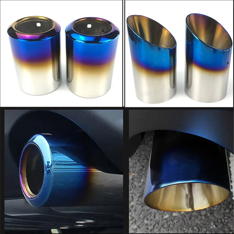 Stainless Steel Exhaust Tail Rear Muffler Tip Pipe 2x for Mazda 6 Atenza CX-5 CX-4 CX-30 Mazda 3 Axela exhaust pipe tip,tail pipe muffler