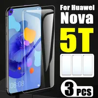 3 Pcs Auf Für Huawei Nova 5 T Glas Huavei 5 T Schutz Film für Nova5T 5TNova Screen Protector huaweii Blatt Gehärtetem Glas 9H