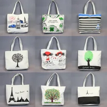 New Style Wholesale Processing Customizable WOMEN'S Handbag Canvas Bag Printed Literature And Art-Style Hot Selling Wholesale