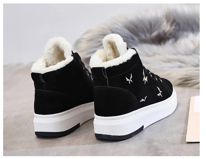 HKXN/; обувь; теплые зимние женские ботинки на платформе; замшевые женские зимние ботинки; Теплая обувь; обувь для отдыха