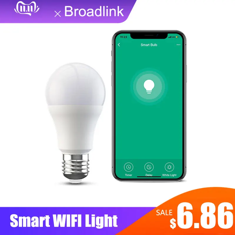 Новый BroadLink умный светильник BestCon LB1 Диммер Светодиодная лампа голос Управление с