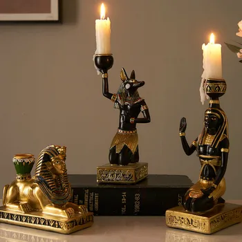 

Creative Retro Resin Living Room Candle Holders Art Morrocan Luxury Candelabra Ornaments Waxinelicht Houder Home Decore EC50ZT