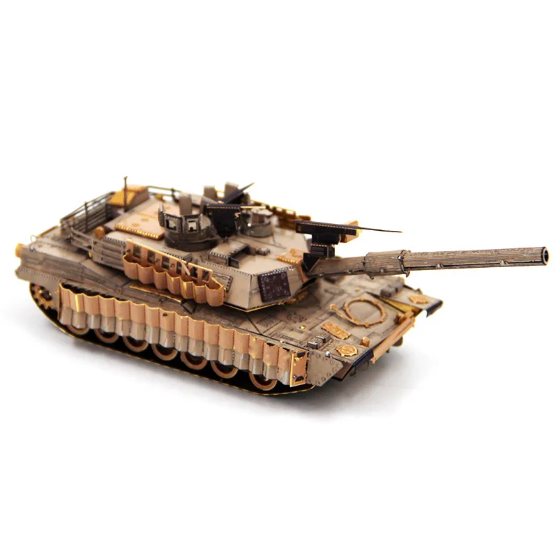 Сдельные 3D металлические головоломки M1A2 Abrams Танк модель игрушки DIY военная модель