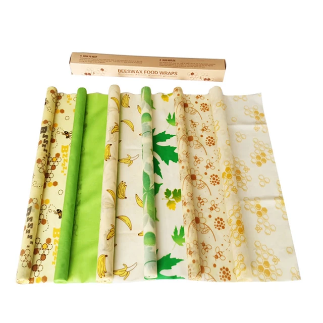 Beeswax Wrap Reusable Natural Food Grade Preservative Cloth Organic Cotton  Eco Friendly Sustainable For Kitchen Food Storage - AliExpress