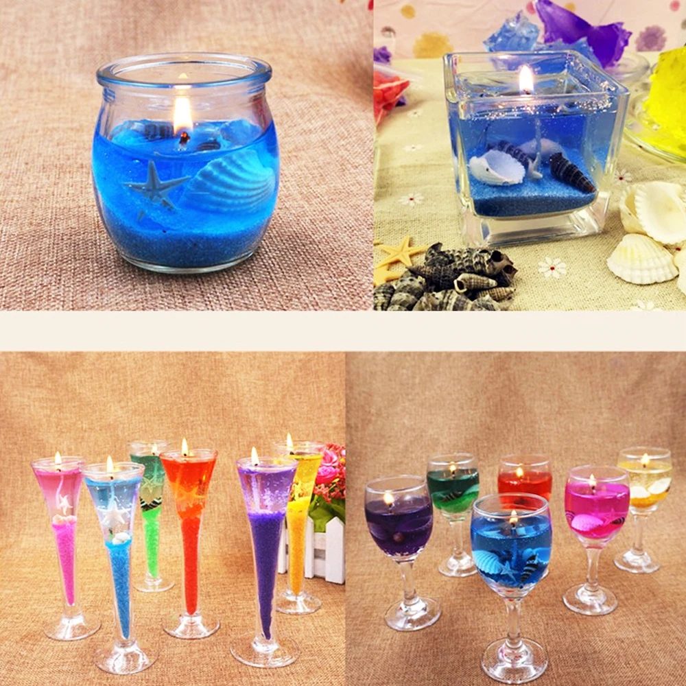  TooGet Cera de gelatina transparente para hacer velas de  bricolaje, cera de gel, material hecho a mano, vela de gel de cristal para  fabricación de velas y artesanías, suministros de velas