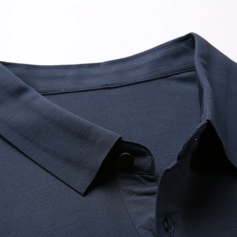 Модные мужские s Slim Fit футболки с длинными рукавами мужские футболки с отложным воротником Топы футболки Плюс Размер s-xxxl