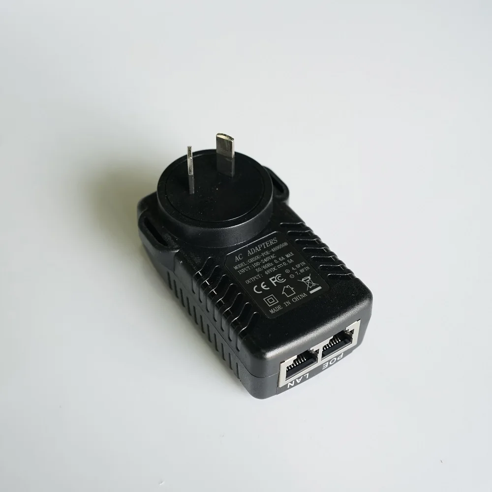 Разъем AU адаптер питания POE Вход AC 100 240 В выход DC48V 0.5A для HIKVISION видеодомофон DS KD8003