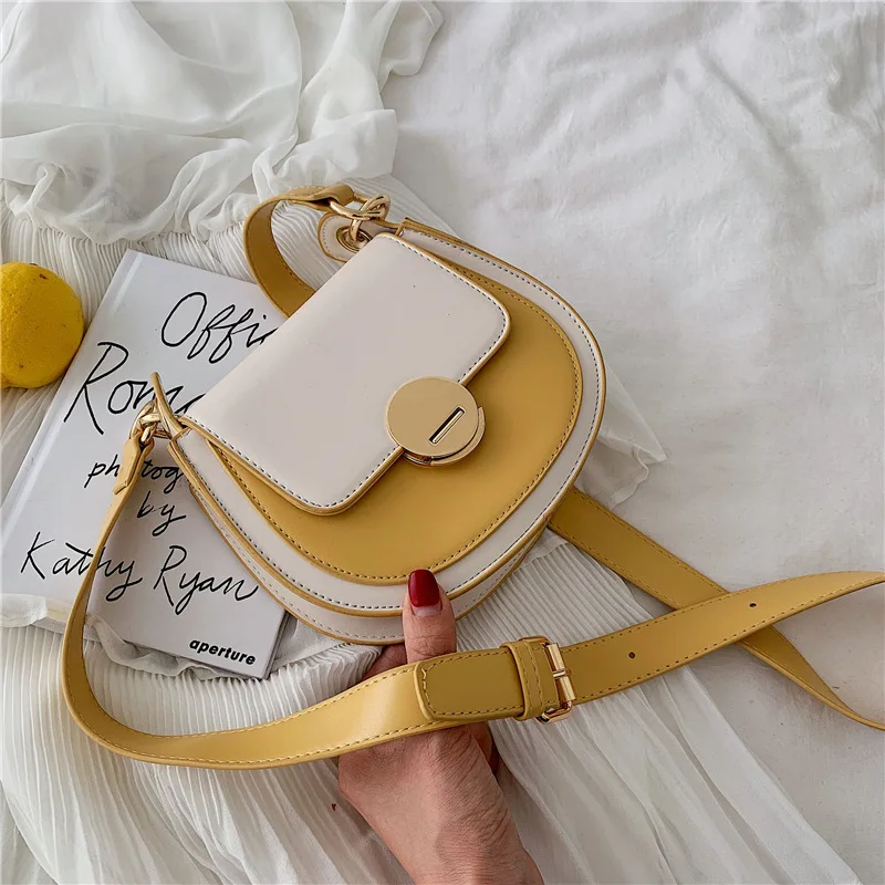 

New Arrival 2019 New Style Korean-style Fashion Shoulder Women's Saddle Bag Online Celebrity Versatile Wide-Strap Bag Fashion
