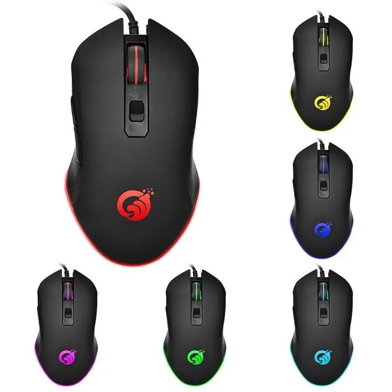 Проводная игровая мышь G70 USB 1 5 м с RGB подсветкой 6 кнопок компьютерная 3600DPI мышка