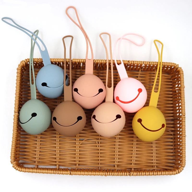 

Baby Silicone Pacifier Holder BPA Free Nipple Case Storage Box Food Grade Silicone Portable Soother Container