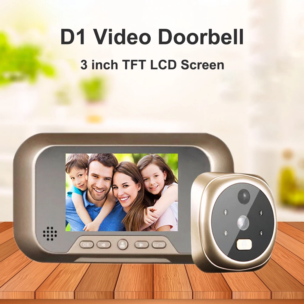 video intercom system for home Smart Doorbell Camera LCD Screen Electronic Night Vision Motion Detection Peephole Video Home Security Digital Viewer Door Bell intercom screen