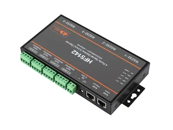 

High Flying HF5142 4 ports Serial Network Server FreeRTOS Device RS232/RS485/RS422 to Ethernet Converter TCP IP Telnet Modbus