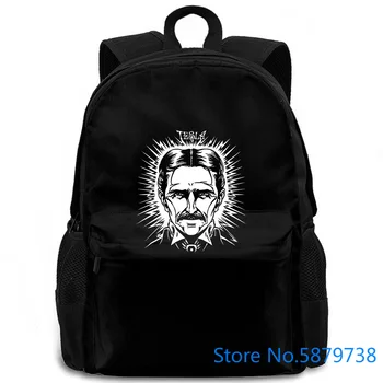 

Nikola Tesla Printed Shrits Hipster Basic women men backpack laptop travel school adult student