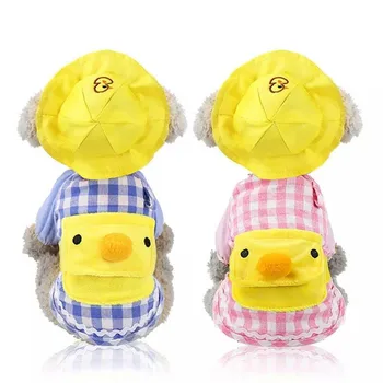 

New Spring Summer Cute Pet Dog Clothes Hat Set Cartoon Backpack Shirt Soft Puppy Coat Outfits for Small Medium Dog Pet Clothing