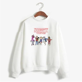 

LUSLOS Stranger Things Women Sweatshirt Plus Size Long Sleeve Pullovers Streetwear Tops Autumn Winter Warm Coat толстовка