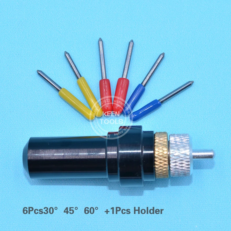 30D-45D-60D-holder 1 шт. держатель лезвия Summa+ 6 шт. 30 45 60 градусов Summa вольфрамовый режущий плоттер лезвия виниловый нож - Длина режущей кромки: 30D-45D-60D-holder