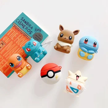 

Bear Earphone Case For Airpods Case Silicone Whale Cover for Apple Air pods 2 Case Beetle For Earpods Case Headphone Ring Strap
